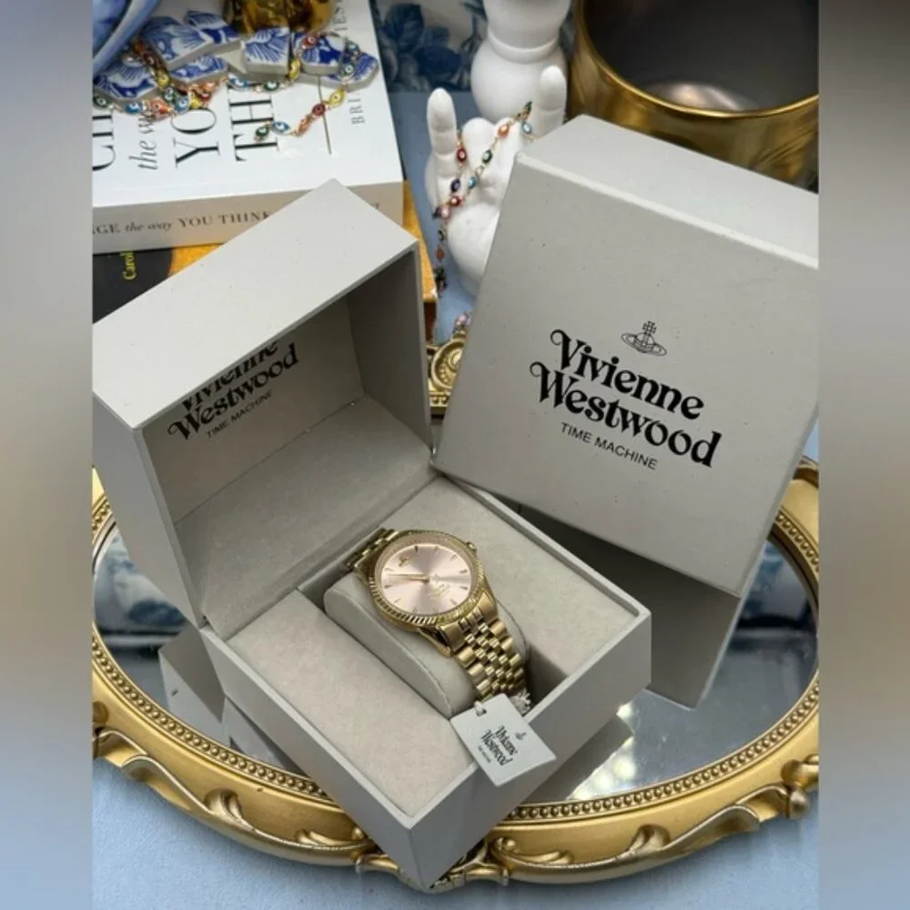 🆕 VIVIENNE WESTWOOD 🧿 NWT Stainless Steel The Seymour Watch, 38mm, Rose/Gold - Picture 4 of 15